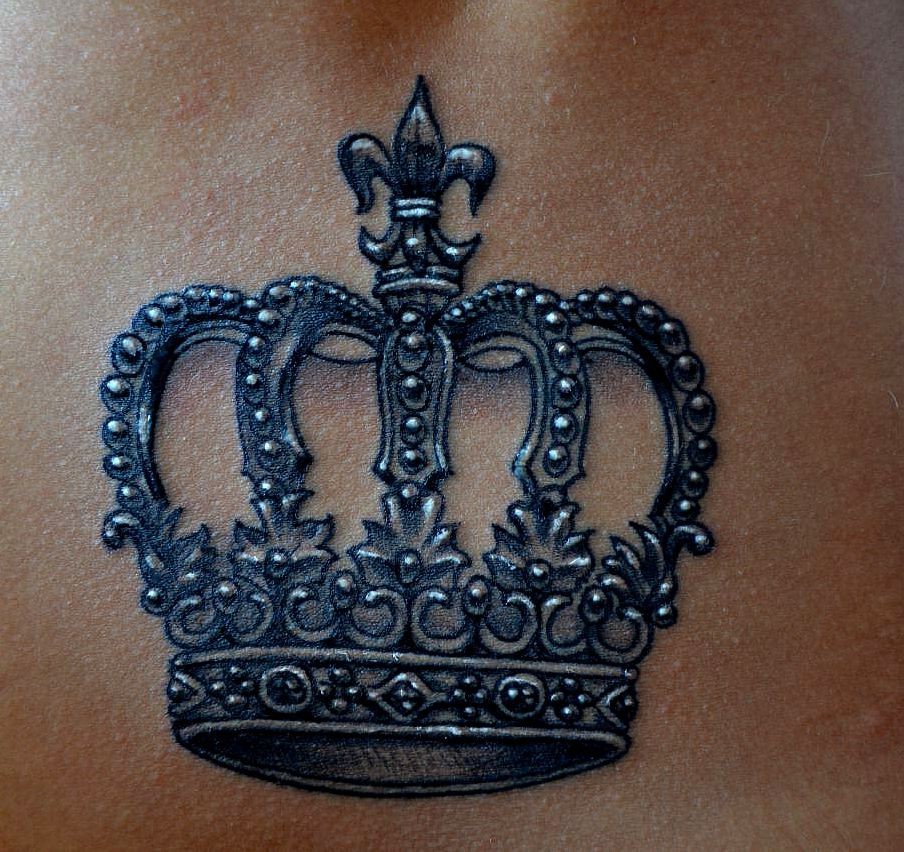 cute crown tattoo