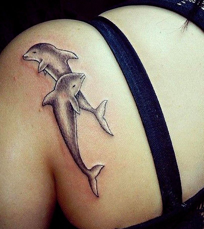 two dolphin tattoo