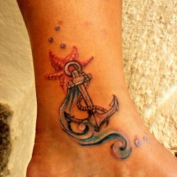 anchor star fish girlish tattoo it was a pleasure