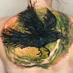abstract crow tattoos,crow