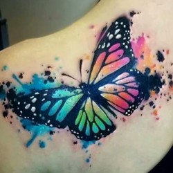 butterfly tattoos on back colors arm tattoo site