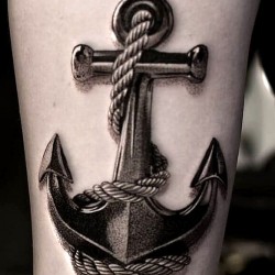 3d anchor tattoo by guillaume martins