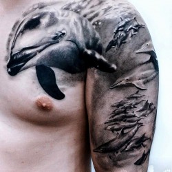 mans tattoo dolphins tattoo tribal dolphin tatto