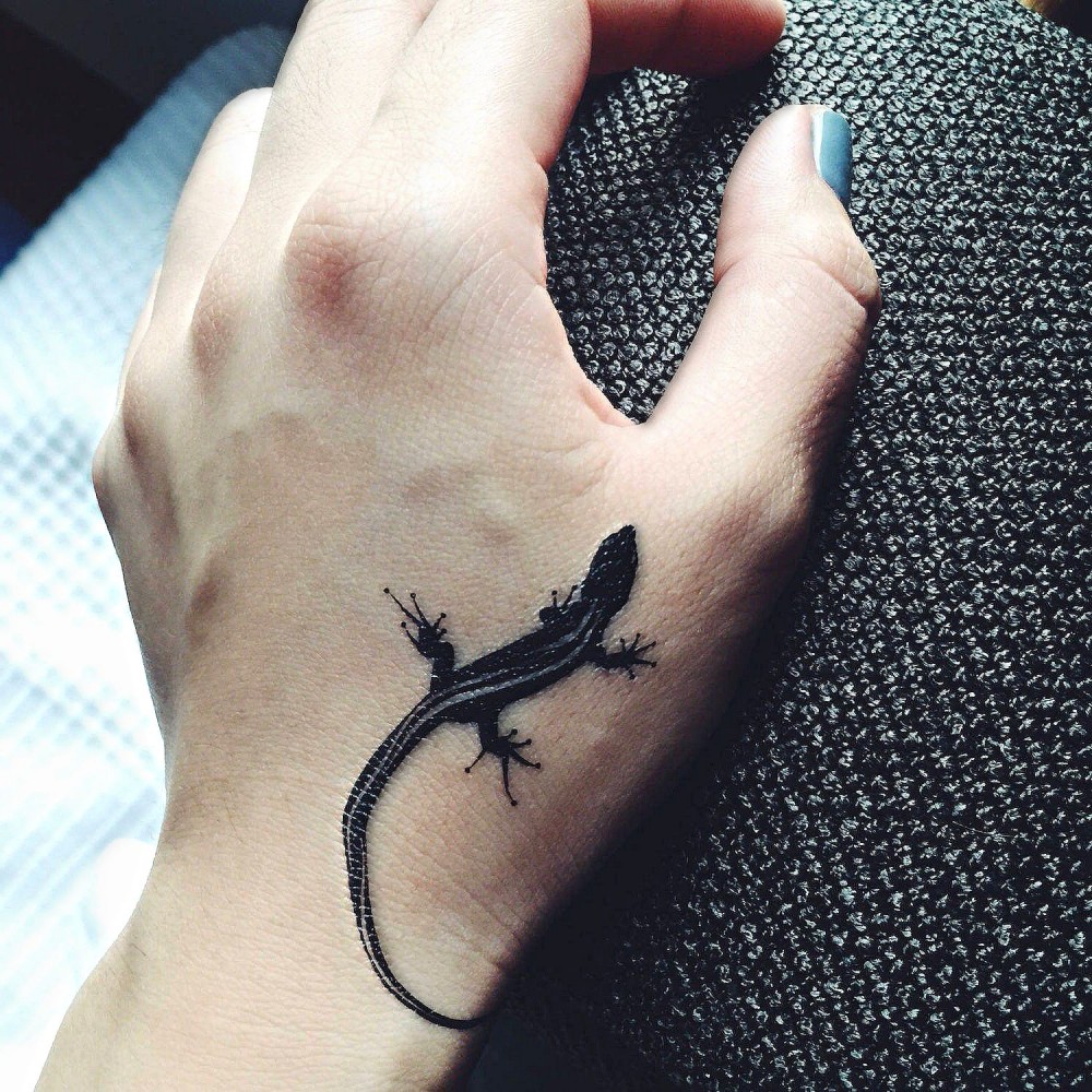 lizard temporary fake tattoo sticker set of 2