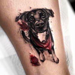 dog tattoo by felipe rodrigues