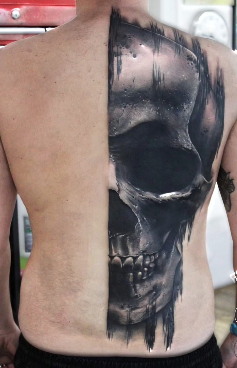 half of a human skull