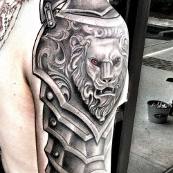 shoulder tattoo shoulder armor tattoo armor tatto