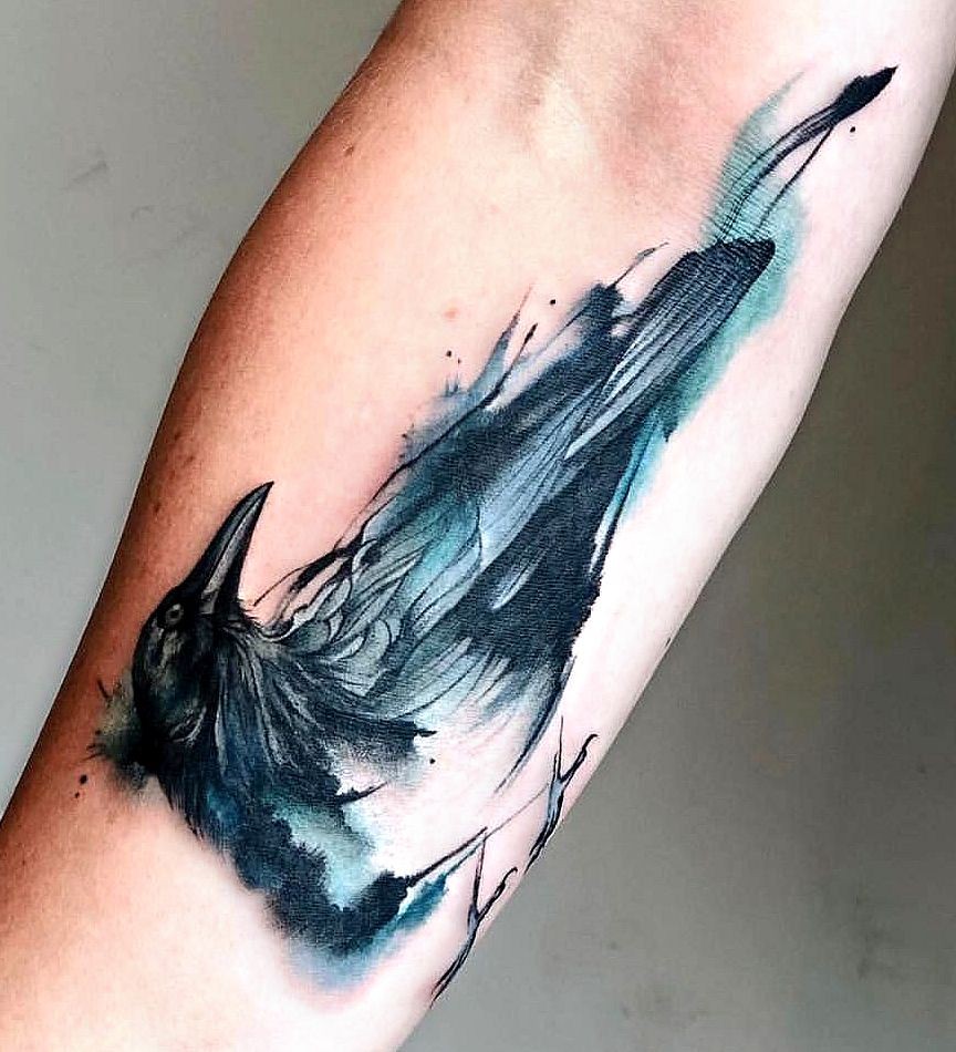 crow tattoo crow tattoo grey ink tattoos waterco