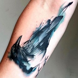 crow tattoo crow tattoo grey ink tattoos waterco