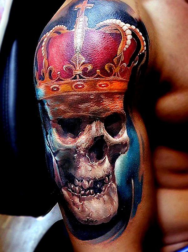 crown awesome skull tattoo designs art and desig