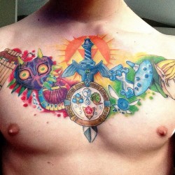 zelda chest tattoo tattoos gaming tattoo video g