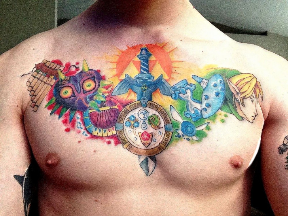 zelda chest tattoo tattoos gaming tattoo video g