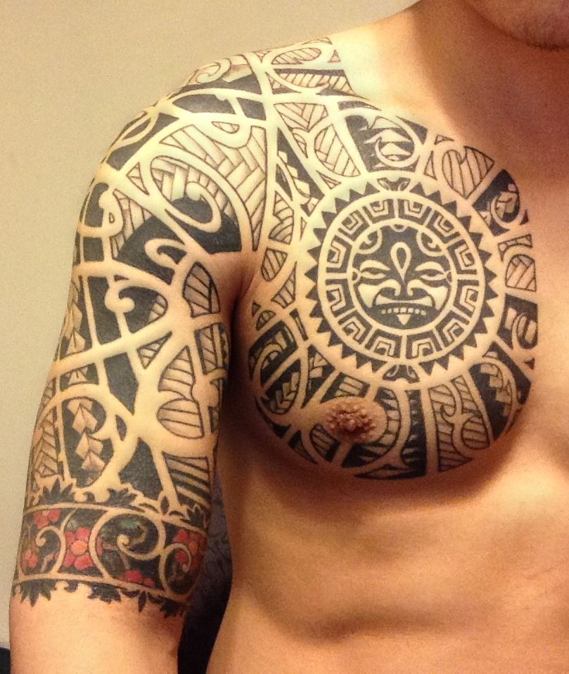 maori best chest tattoos for men