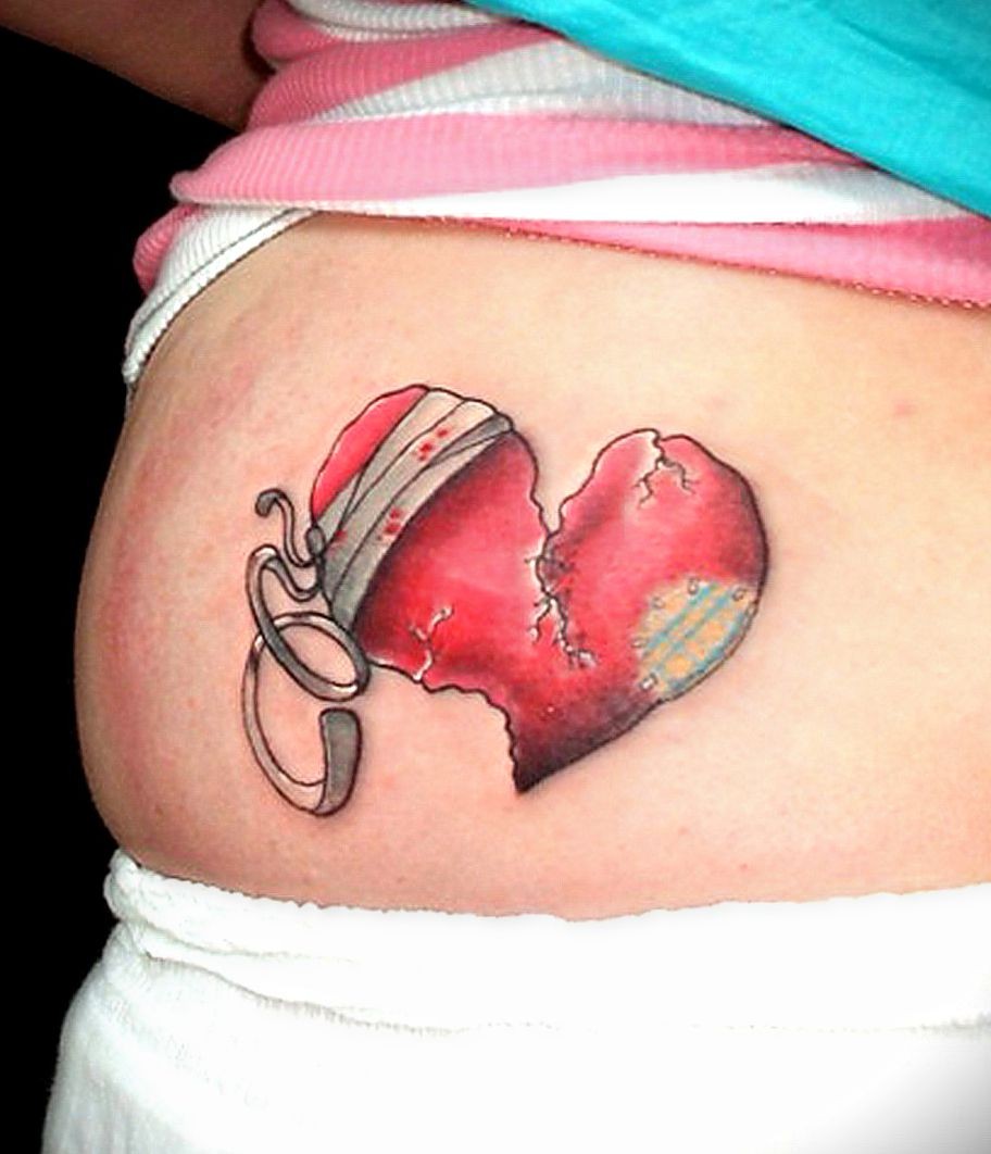 broken heart tattoo