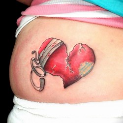 broken heart tattoo