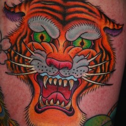 orange tiger tattoo