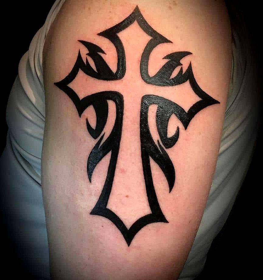 tribal cross tattoo ideas