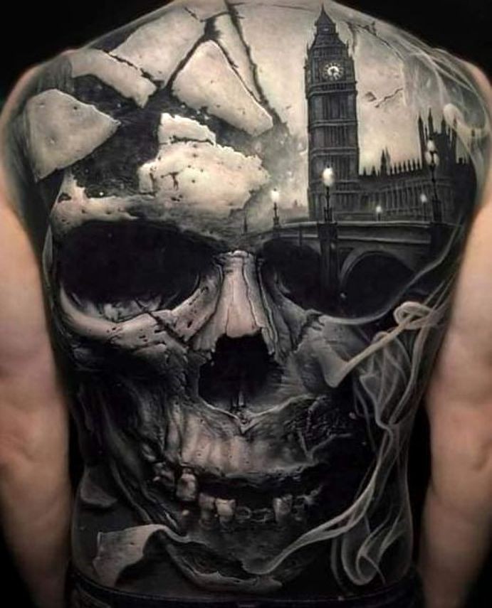 amazing skull and london big ben