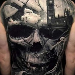 amazing skull and london big ben