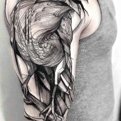 tattoo designs men raven crow