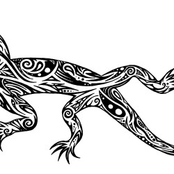 tribal lizard tribal lizard painting tattoo hawai