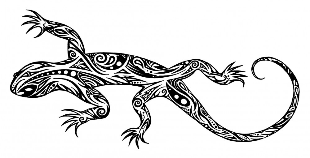 tribal lizard tribal lizard painting tattoo hawai