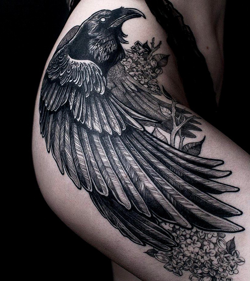 crow on hips