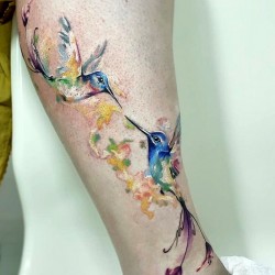 28 best watercolor hummingbird tattoo designs pa