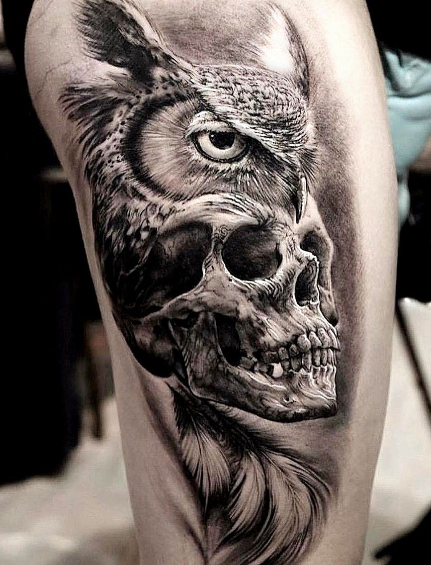 owl tattoo by alexbruz rbest tattoos