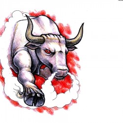 bull tattoo design
