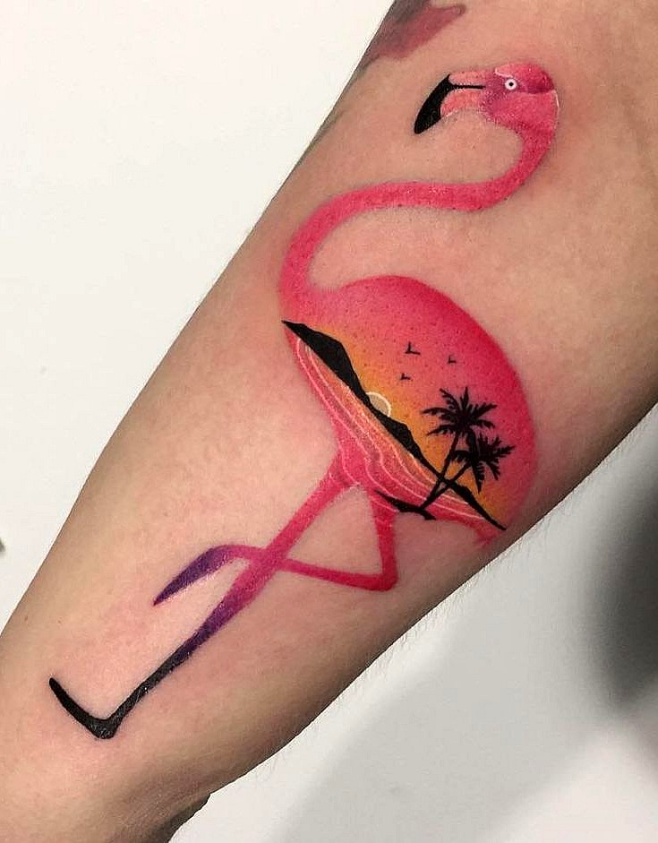 daria stahp creates vibrant double exposure tattoo