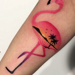 daria stahp creates vibrant double exposure tattoo