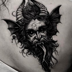 creepy tattoos scary demon