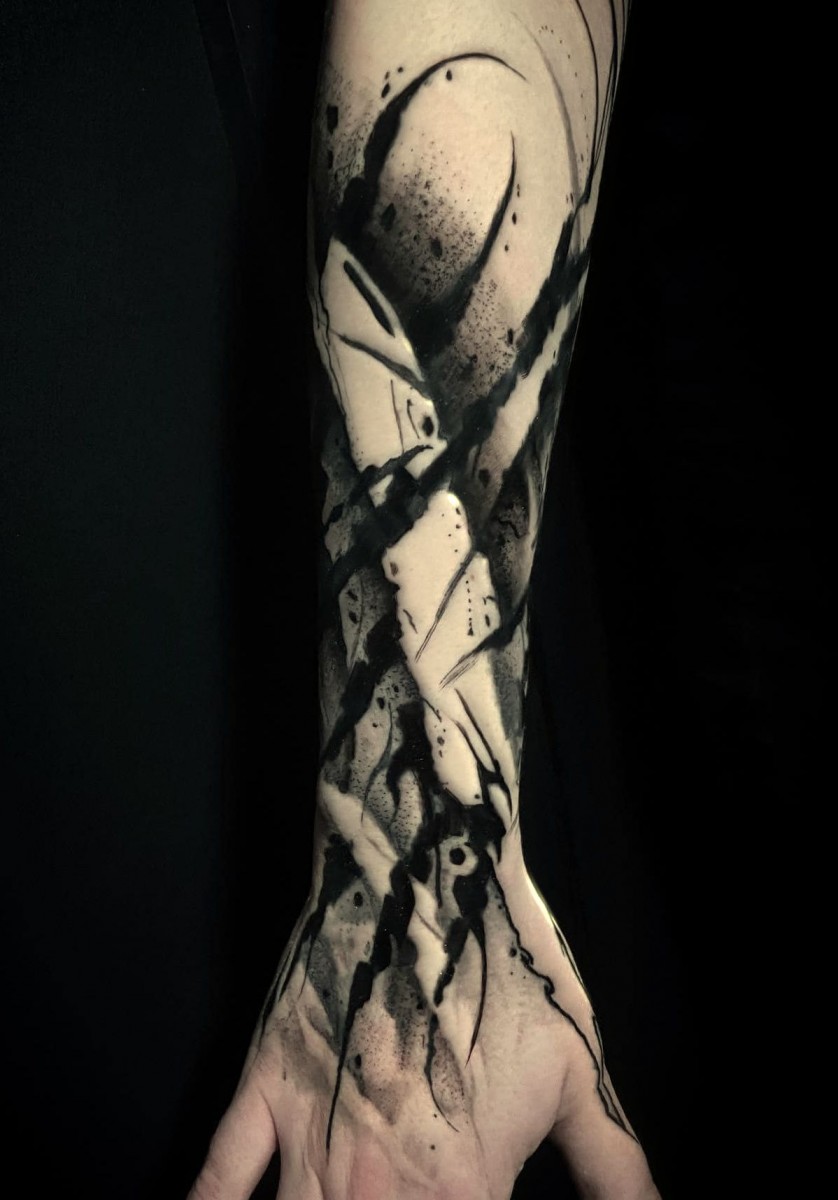 art tattoo on hand