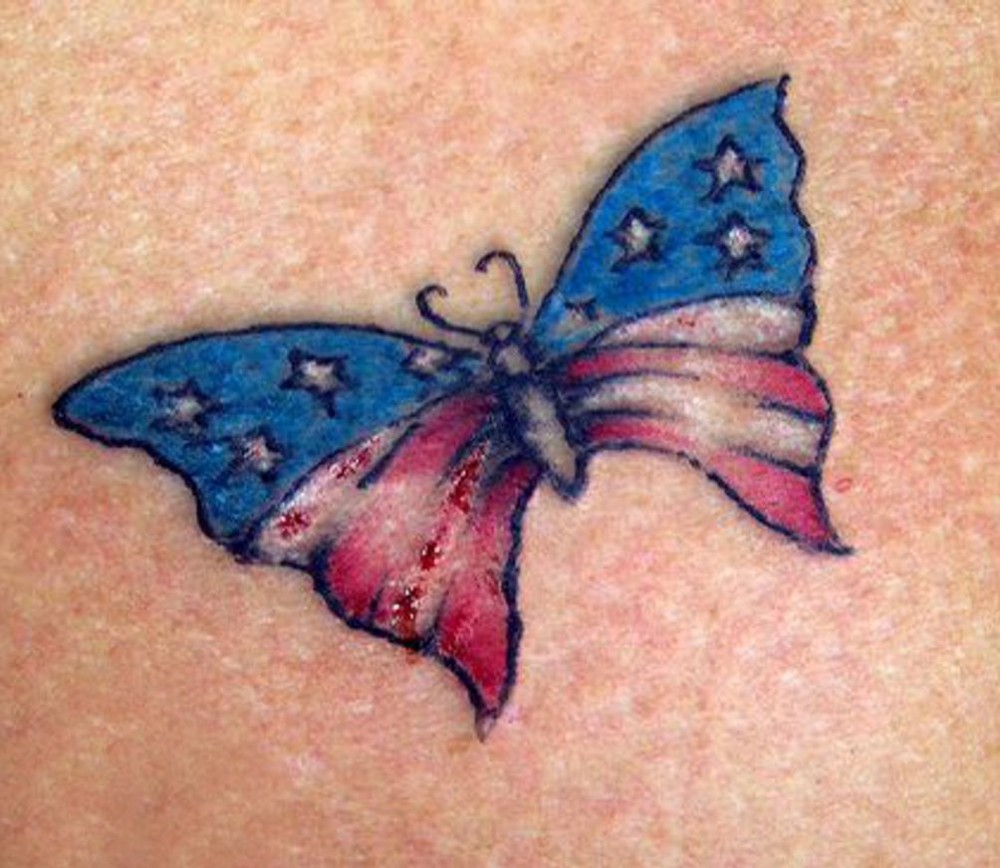 american butterflay tattoo