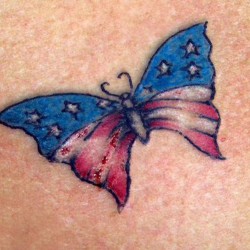 american butterflay tattoo