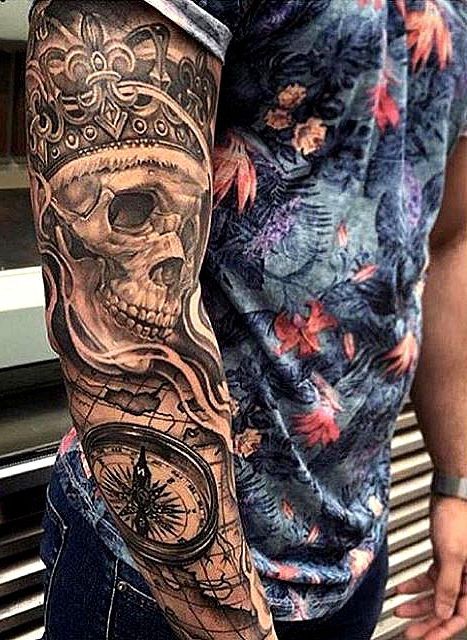 amazing sleeve arm tattoos skulls skull sleeve t