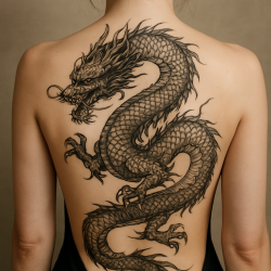 Big Dragon tattoo on back
