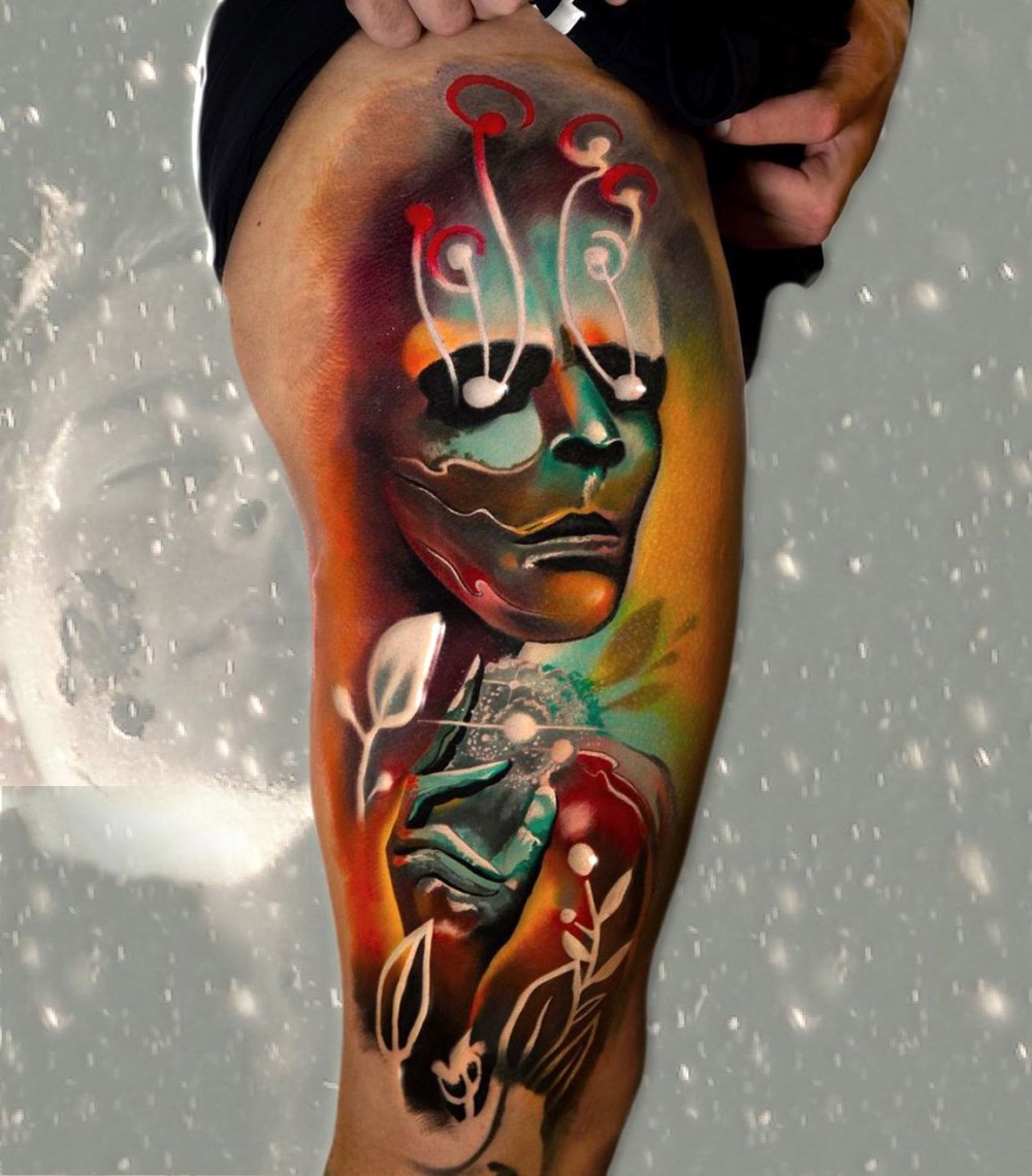 Universe Portrait on leg