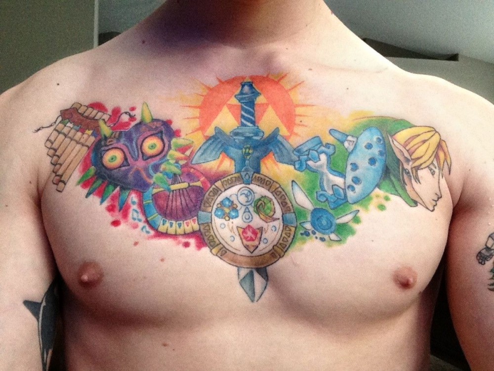 zelda chest tattoo tattoos gaming tattoo video g
