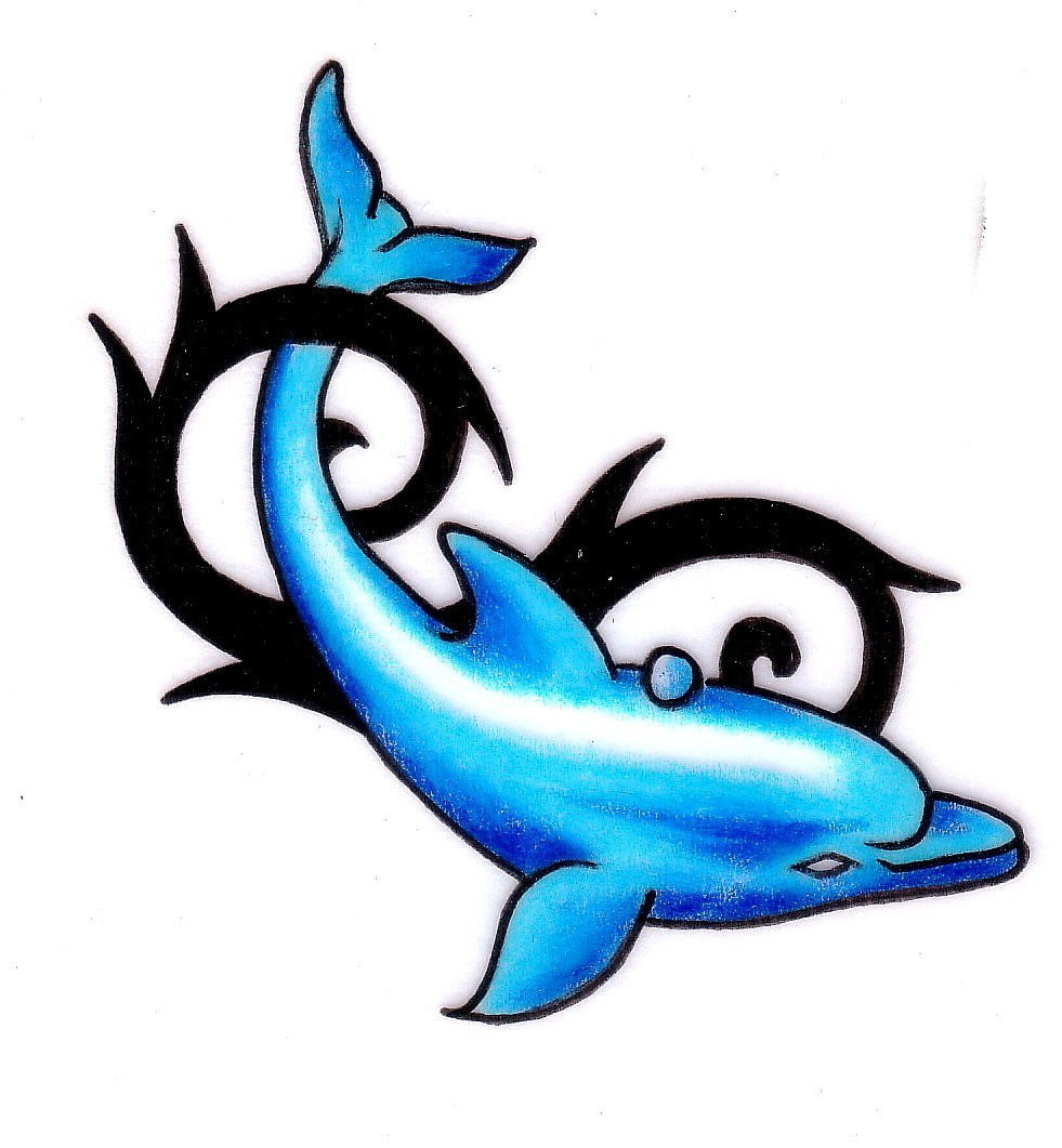 dolphin sketch step by step at paintingvalleycom