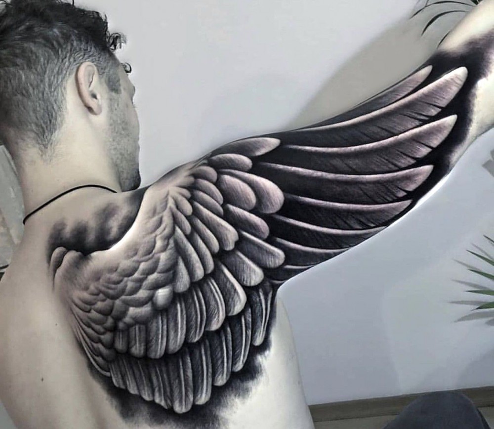hyper realistic tattoo wings tattoo wing tatto