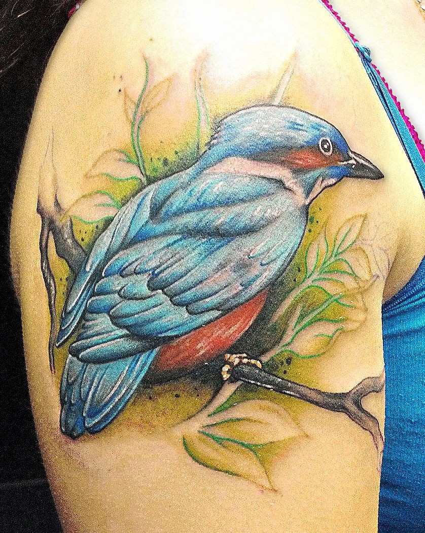 kingfisher bird tattoo