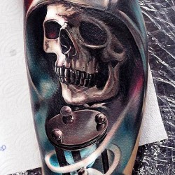 awesome skull tattoo designs time