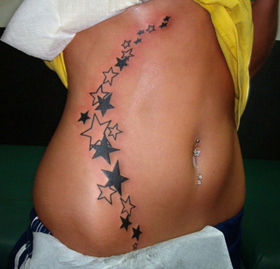 stars tattoos on belly