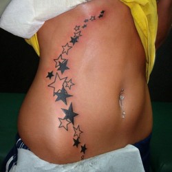 stars tattoos on belly