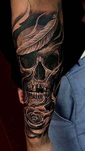 awesome skull tattoo designs cuded skull sleev
