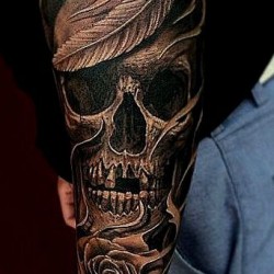awesome skull tattoo designs cuded skull sleev