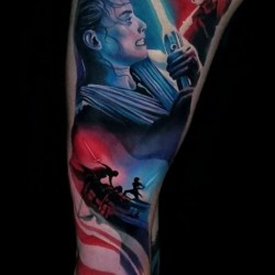 star wars shoulder tattoo