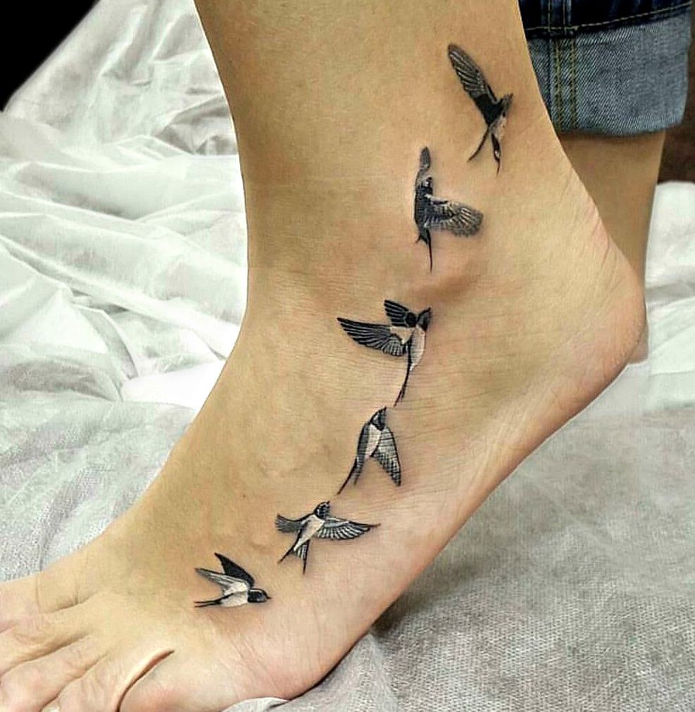 birds on foot